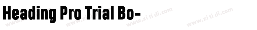 Heading Pro Trial Bo字体转换